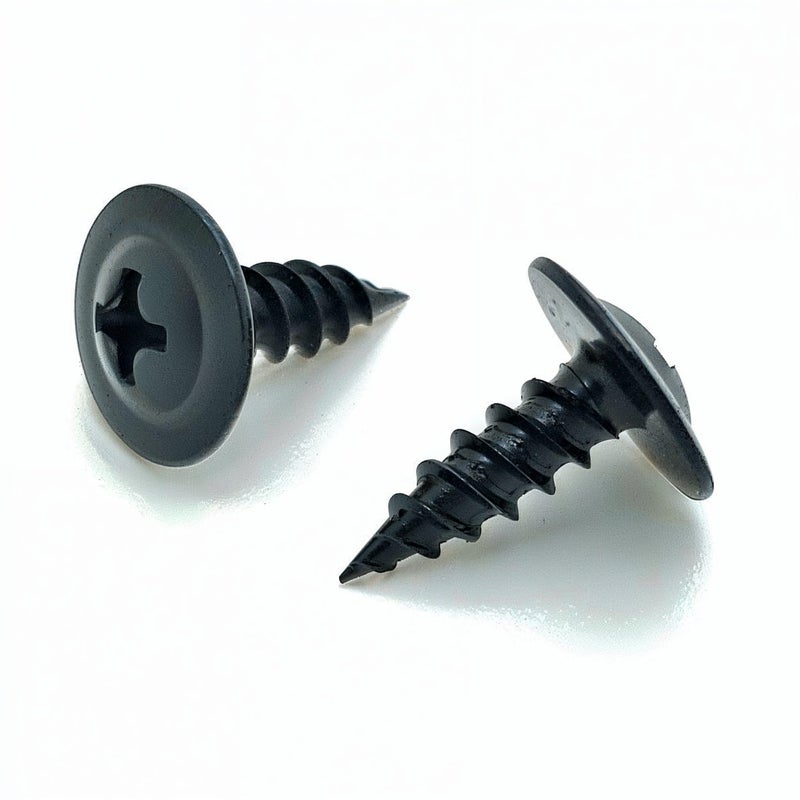 BCP Fasteners #8 x 1/2", 100 Qty Phillips Small Black Modified Truss Head Screws, Deep Thread Sharp Point, Carbon Steel Black Phosphate Coated Self-Tapping Screws for Wood & Metal BCP1077 - Image 1